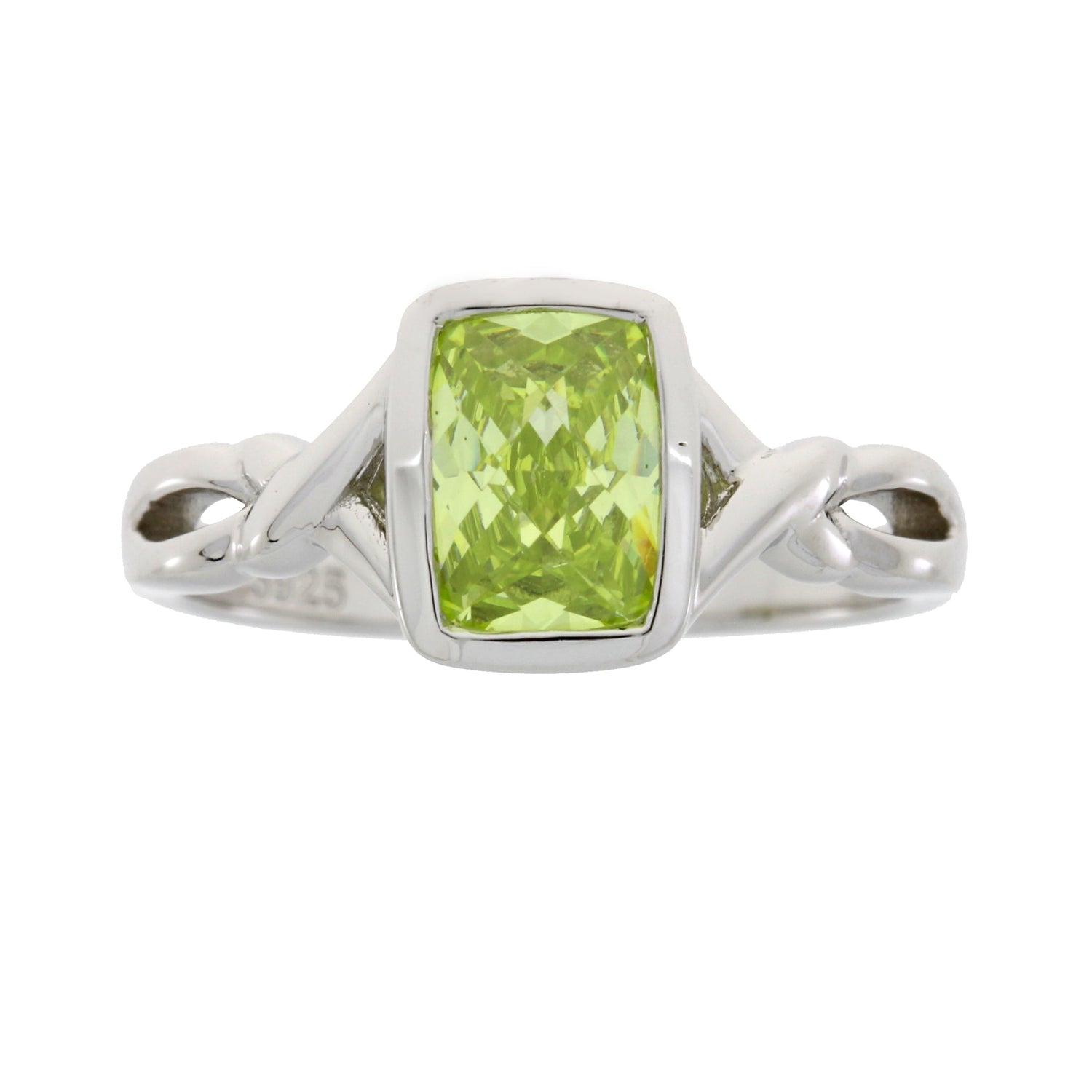 Genuine Cubic Zirconium Ring Sterling Silver by Bids.com