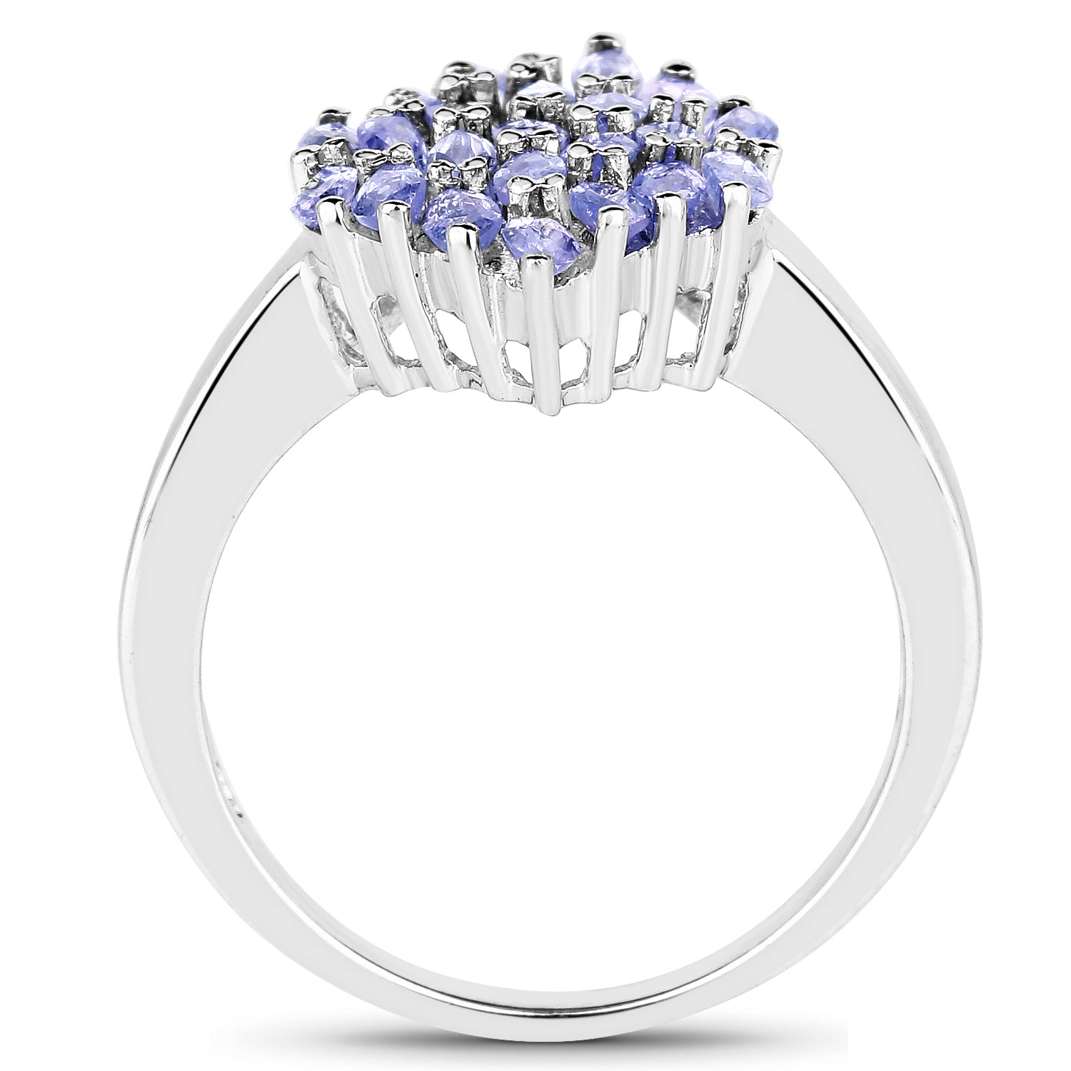 1.84 Carat Genuine Tanzanite .925 Sterling Silver Ring by Bids.com