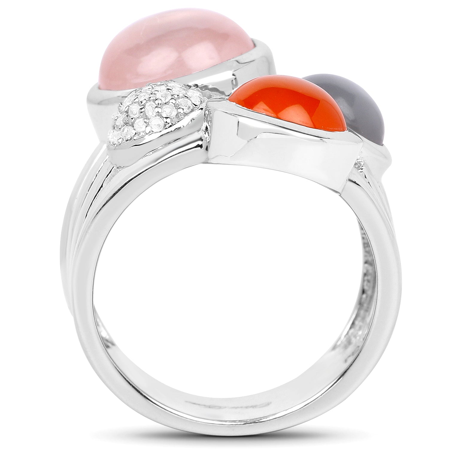 5.96 Carat Genuine Multi Stone .925 Sterling Silver Ring by Bids.com