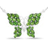4.88 Carat Genuine Chrome Diopside and White Topaz .925 Sterling Silver Pendant by Bids.com