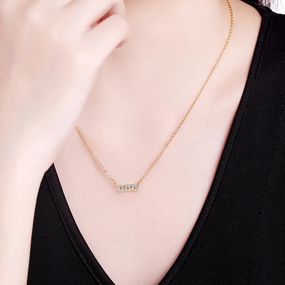 925 Sterling Silver Inlaid Sparkala™ Bar Necklace by Sparkala