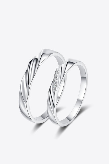 Minimalist 925 Sterling Silver Rhodium-Plated Ring by Sparkala
