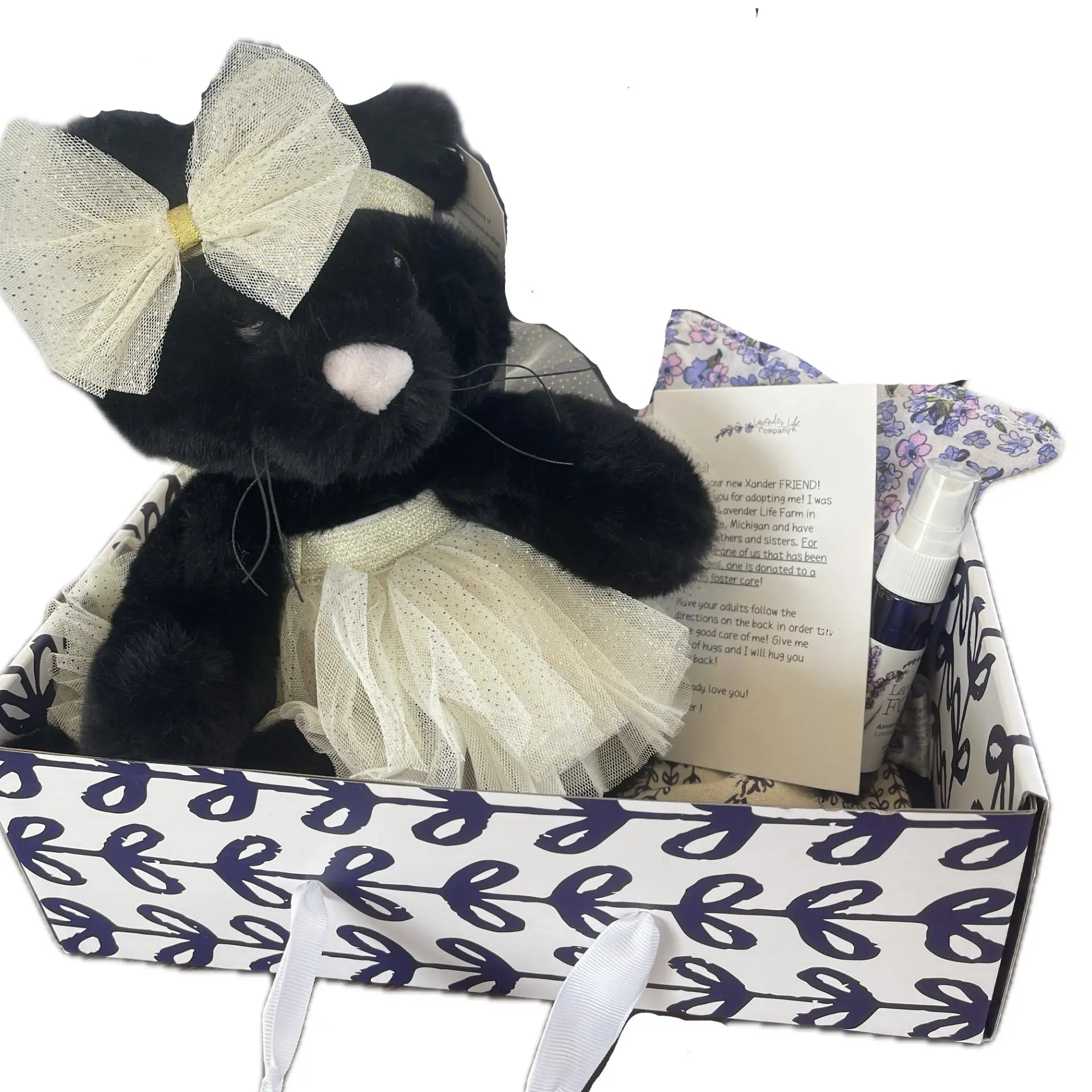 Xander Stuffed Cat Gift Set- With Clothing &amp; More by Lavender Life Company