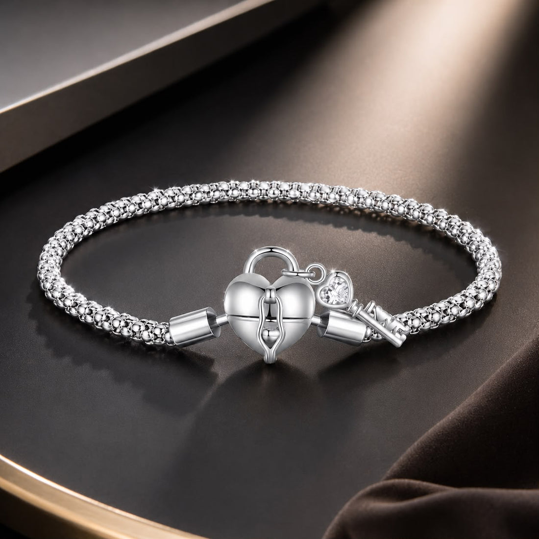 925 Sterling Silver Pavé Setting CZ Bracelet Size 17.0 for Women  DestGlow