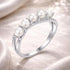 925 Sterling Silver White Gold Plated Freshwater Pearl Ring Size 6 for Women  DestGlow