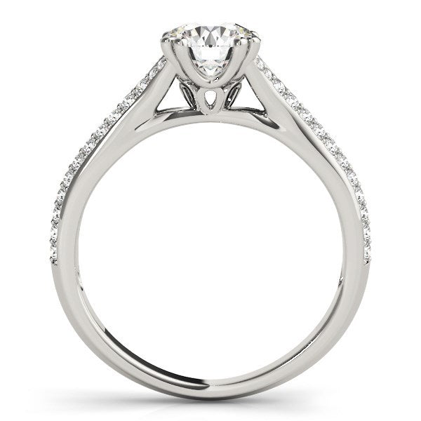 14k White Gold Double Prong Multirow Band Diamond Engagement Ring (1 1/8 cttw) by Bids.com