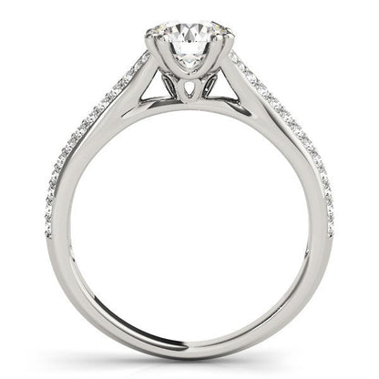 14k White Gold Double Prong Multirow Band Diamond Engagement Ring (1 1/8 cttw) by Bids.com