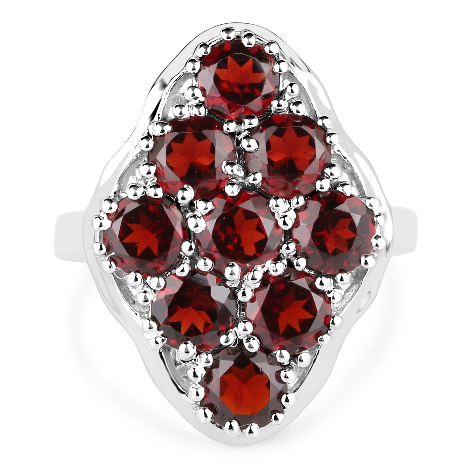 5.22 Carat Genuine Garnet .925 Sterling Silver Ring by Bids.com