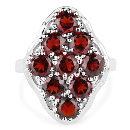 5.22 Carat Genuine Garnet .925 Sterling Silver Ring by Bids.com