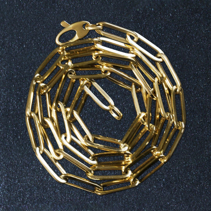 10K Yellow Gold Lite Paperclip Chain (4.20 mm)  DestGlow