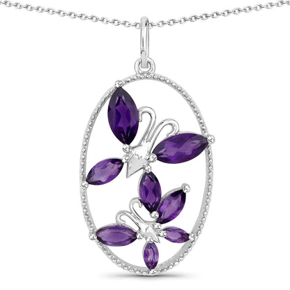 2.12 Carat Genuine Amethyst .925 Sterling Silver Pendant by Bids.com