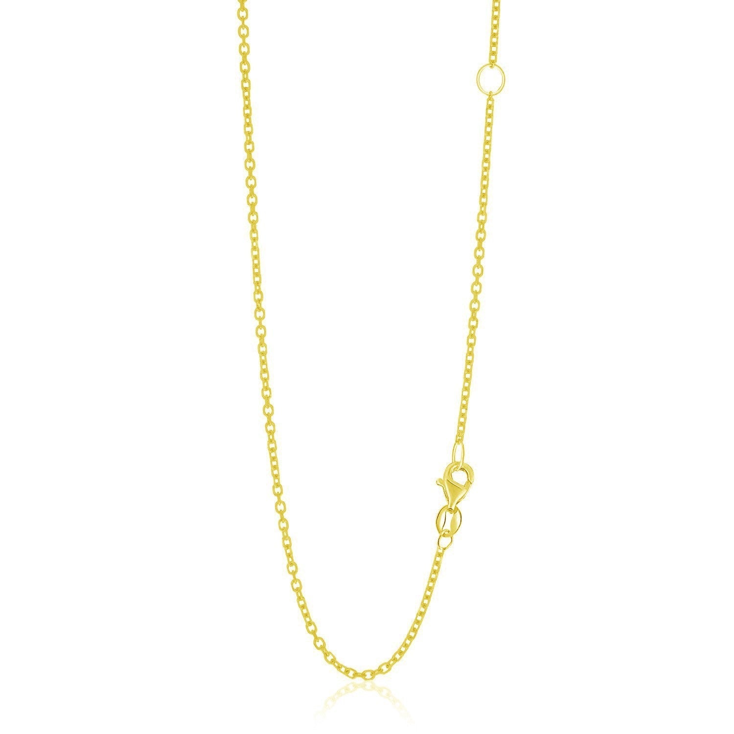 14k Yellow Gold Adjustable Cable Chain 1.5mm  DestGlow