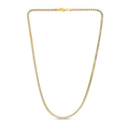14k Yellow Gold Round Pave Franco Chain (3.15 mm)  DestGlow