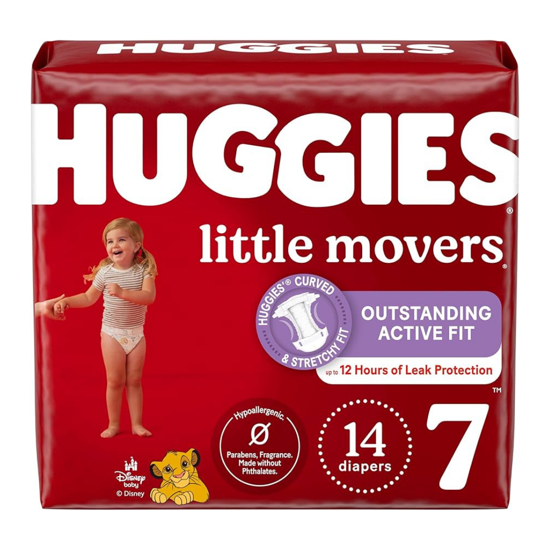 Huggies Little Movers Diapers Size 7 (14ct)  DestGlow