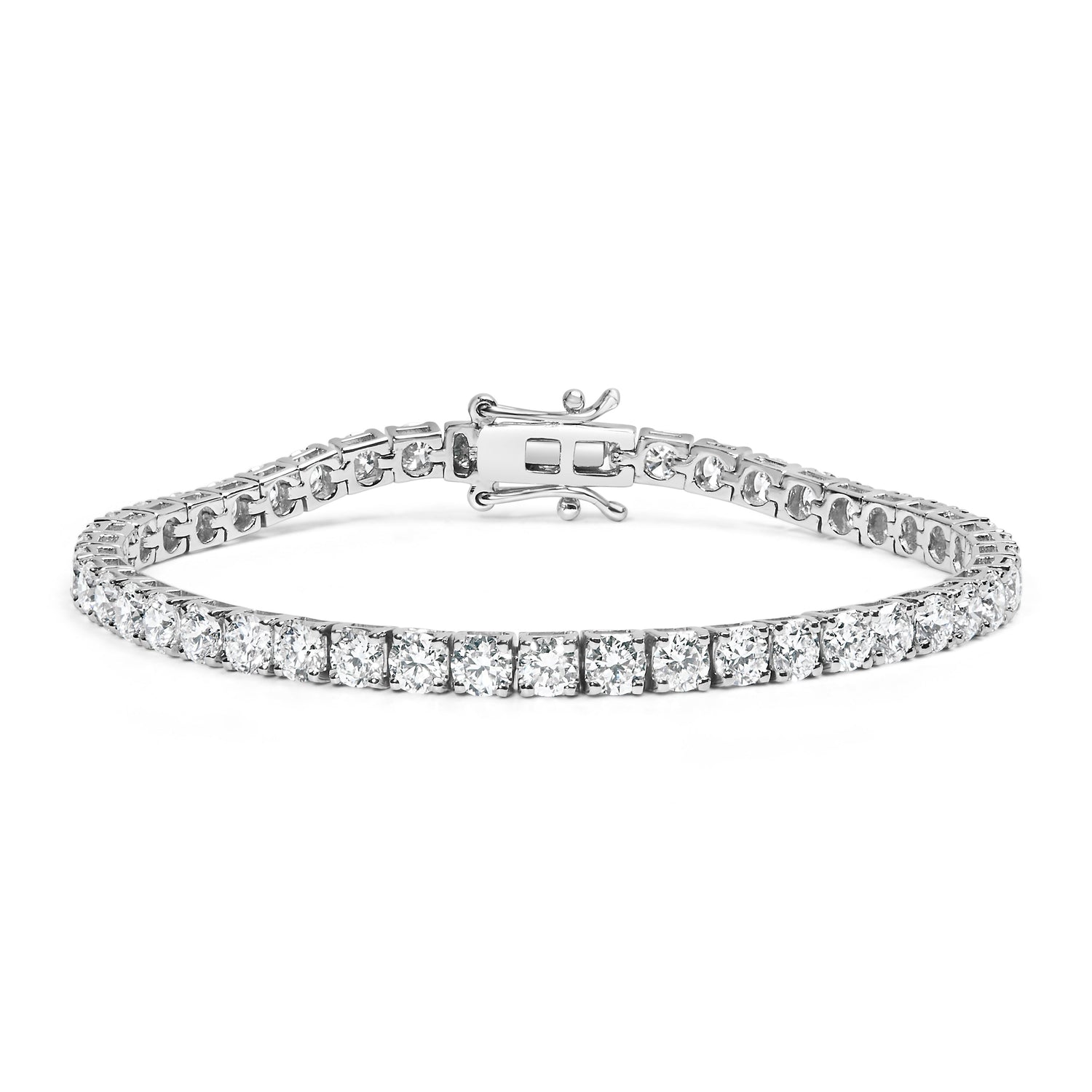 14K White Gold 5.00 Cttw Prong Set Lab Grown Round Diamond Classic Tennis Bracelet (F-G Color, VS2-SI1 Clarity) - 7.25" by Bids.com