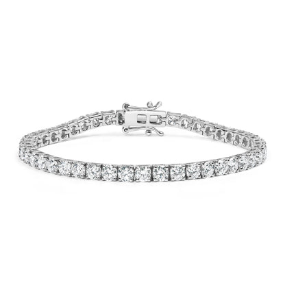 14K White Gold 5.00 Cttw Prong Set Lab Grown Round Diamond Classic Tennis Bracelet (F-G Color, VS2-SI1 Clarity) - 7.25" by Bids.com