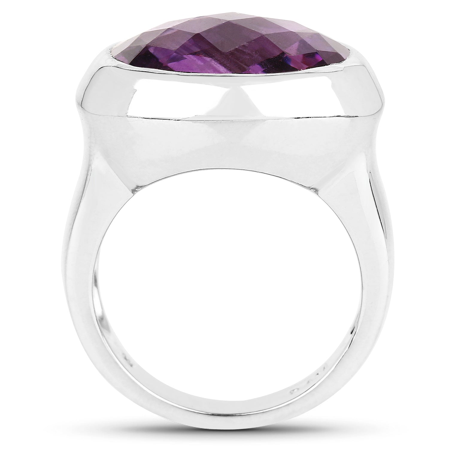 8.25 Carat Genuine Amethyst .925 Sterling Silver Ring by Bids.com