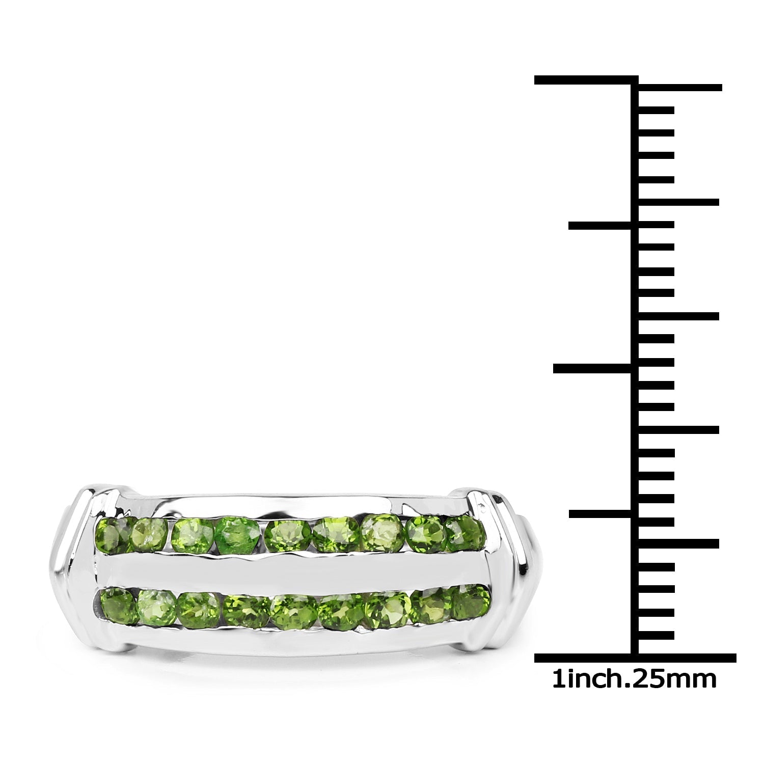 0.72 Carat Genuine Chrome Diopside .925 Sterling Silver Ring  DestGlow