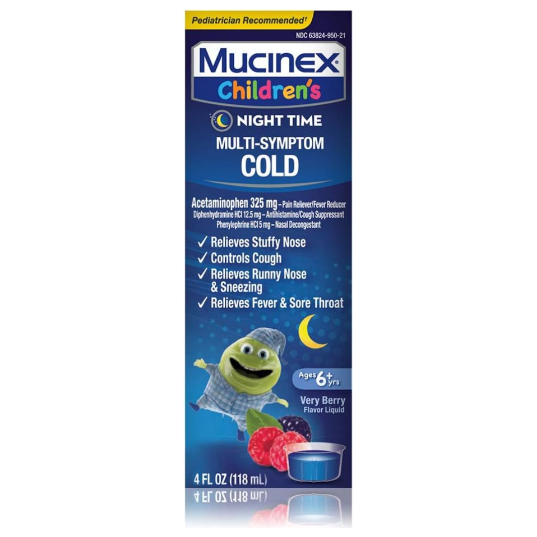 Mucinex Children’s Night Time Multi-Symptom Liquid (4oz) by Farmacias Savia