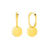 14k Yellow Gold Huggie Style Hoop Earrings with Circle Drops by Bids.com