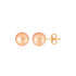 14K Rose Gold Ball Earrings with Linear Texture  DestGlow