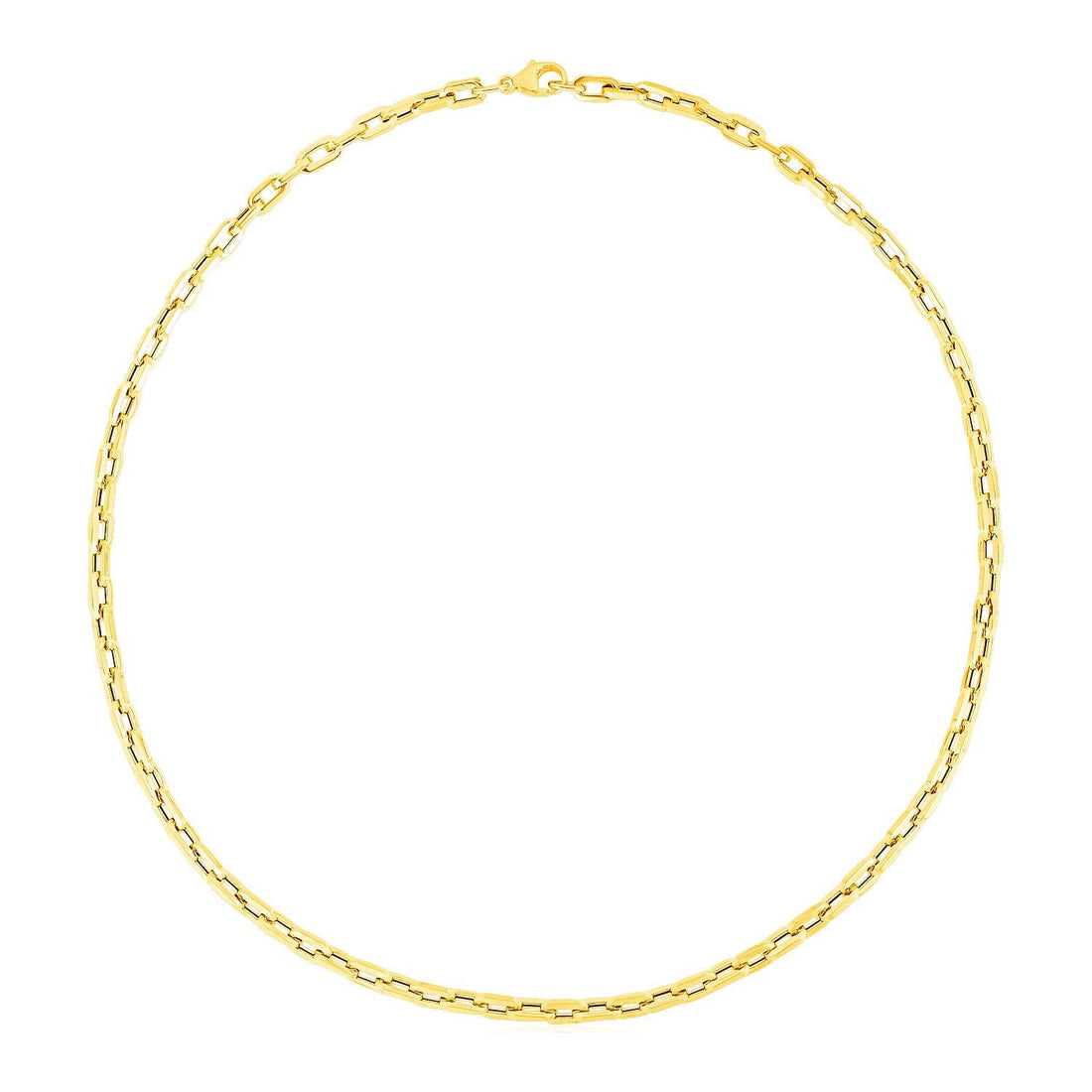 14k Yellow Gold Paperclip Chain Necklace by Bids.com