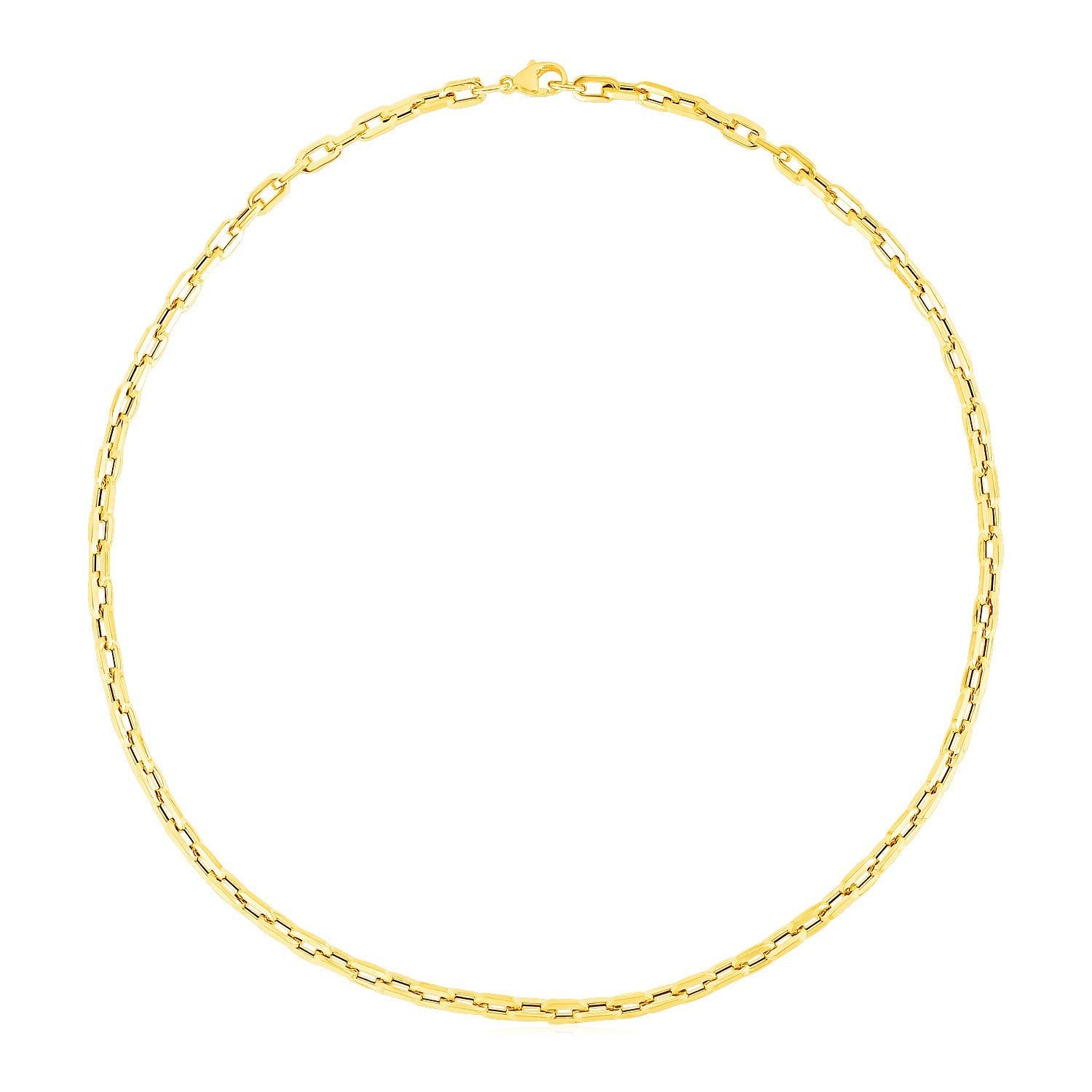 14k Yellow Gold Paperclip Chain Necklace by Bids.com