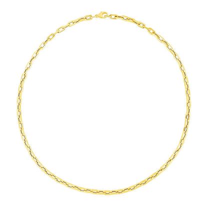 14k Yellow Gold Paperclip Chain Necklace by Bids.com
