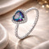 925 Sterling Silver Heart 8mm CZ Ring Size 6 for Women  DestGlow