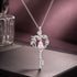 925 Sterling Silver Necklace with CZ in Pavé Setting, 400+50mm Length for Women  DestGlow