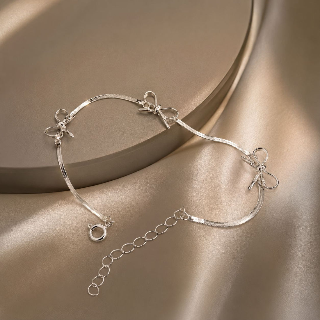 925 Sterling Silver White Gold Plated Adjustable Bracelet for Women  DestGlow