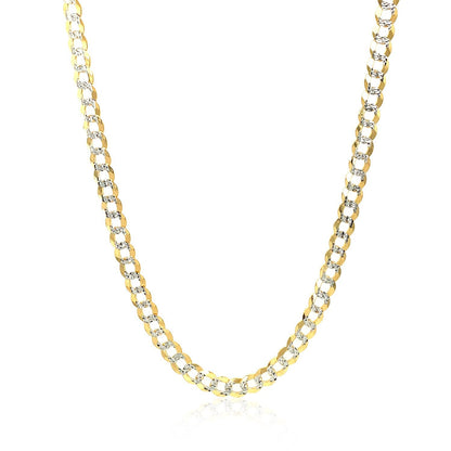 3.6 mm 14k Two Tone Gold Pave Curb Chain by Bids.com