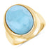 9.10 Carat Genuine Larimar .925 Sterling Silver Ring  DestGlow