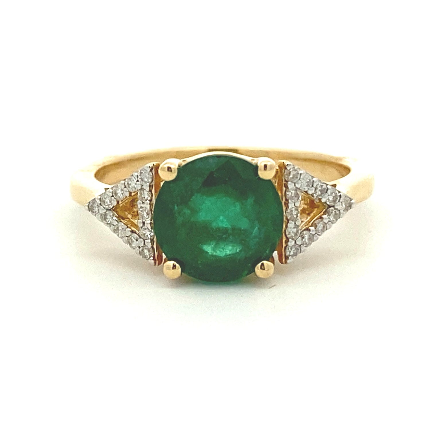 Genuine 2.12ct Emerald Diamond Ring 14KT Yellow Gold by Bids.com