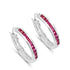0.99 Carat Genuine Ruby .925 Sterling Silver Earrings  DestGlow