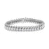 14K White Gold 5.0 Cttw Princess Cut Diamond 7" Invisible Set Wavy S-Link Tennis Bracelet (G-H Color, SI1-SI2 Clarity) by Bids.com