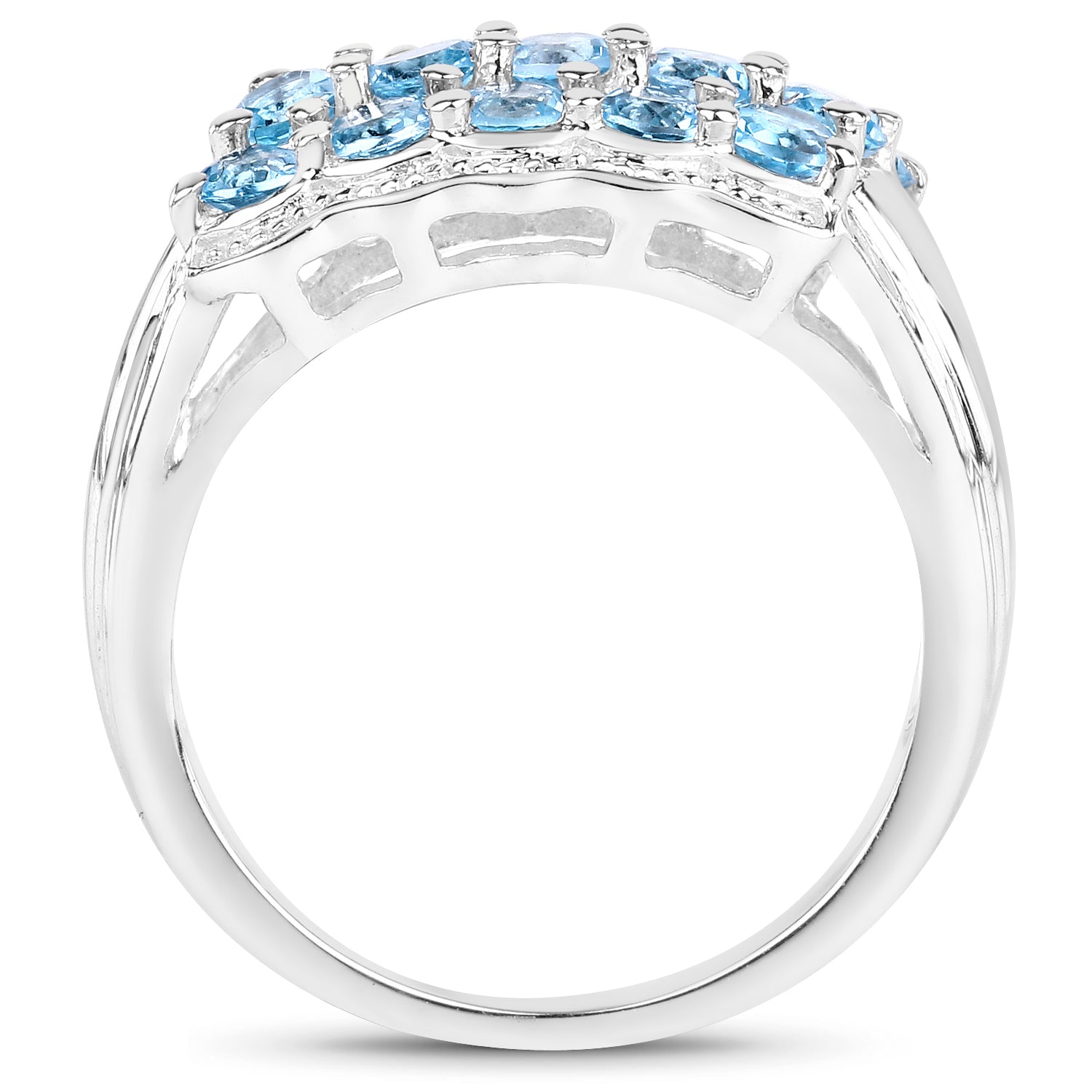 1.50 Carat Genuine Swiss Blue Topaz .925 Sterling Silver Ring  DestGlow