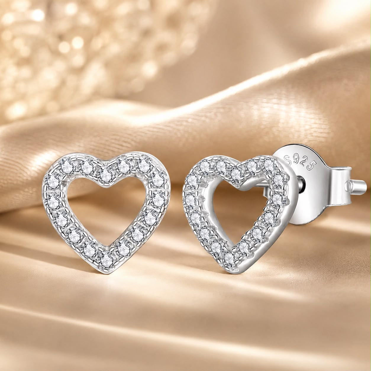 925 Sterling Silver Moissanite 0.10 Carat Earrings for Women  DestGlow