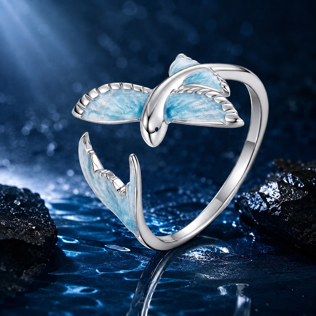 925 Sterling Silver White Enamel Pavé Set CZ Ring for Women  DestGlow