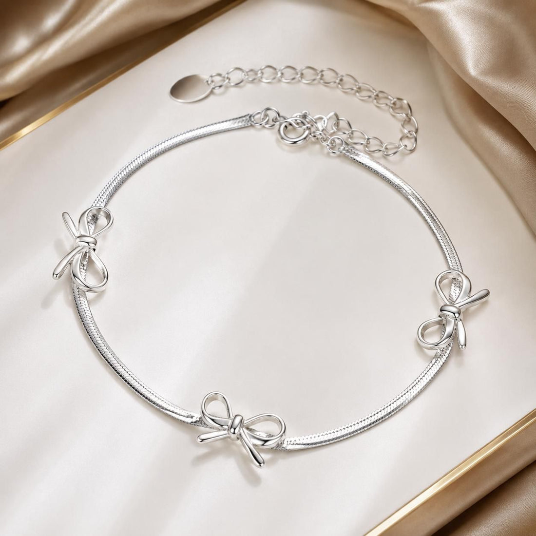 925 Sterling Silver White Gold Plated Adjustable Bracelet for Women  DestGlow
