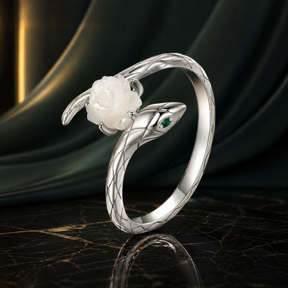 925 Sterling Silver White Gold Plated Ring with Cubic Zirconia for Women  DestGlow