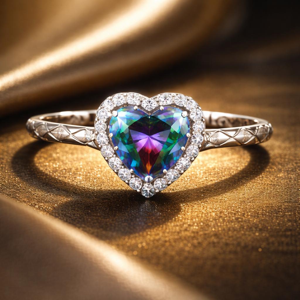 925 Sterling Silver Heart 8mm CZ Ring Size 6 for Women  DestGlow