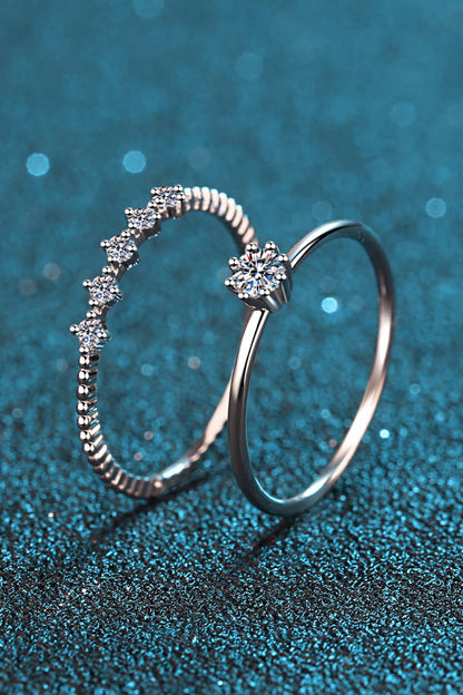 Sparkala™ 925 Sterling Silver Two-Piece Ring Set by Sparkala