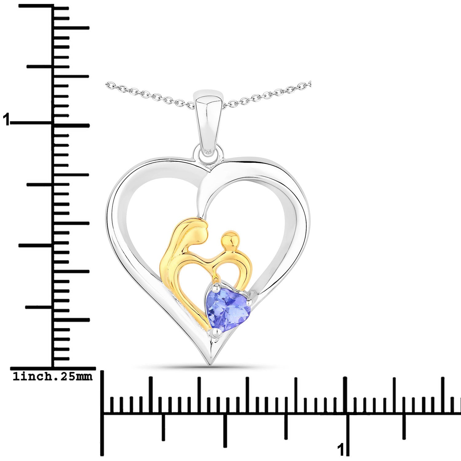 0.45 Carat Genuine Tanzanite .925 Sterling Silver Pendant by Bids.com