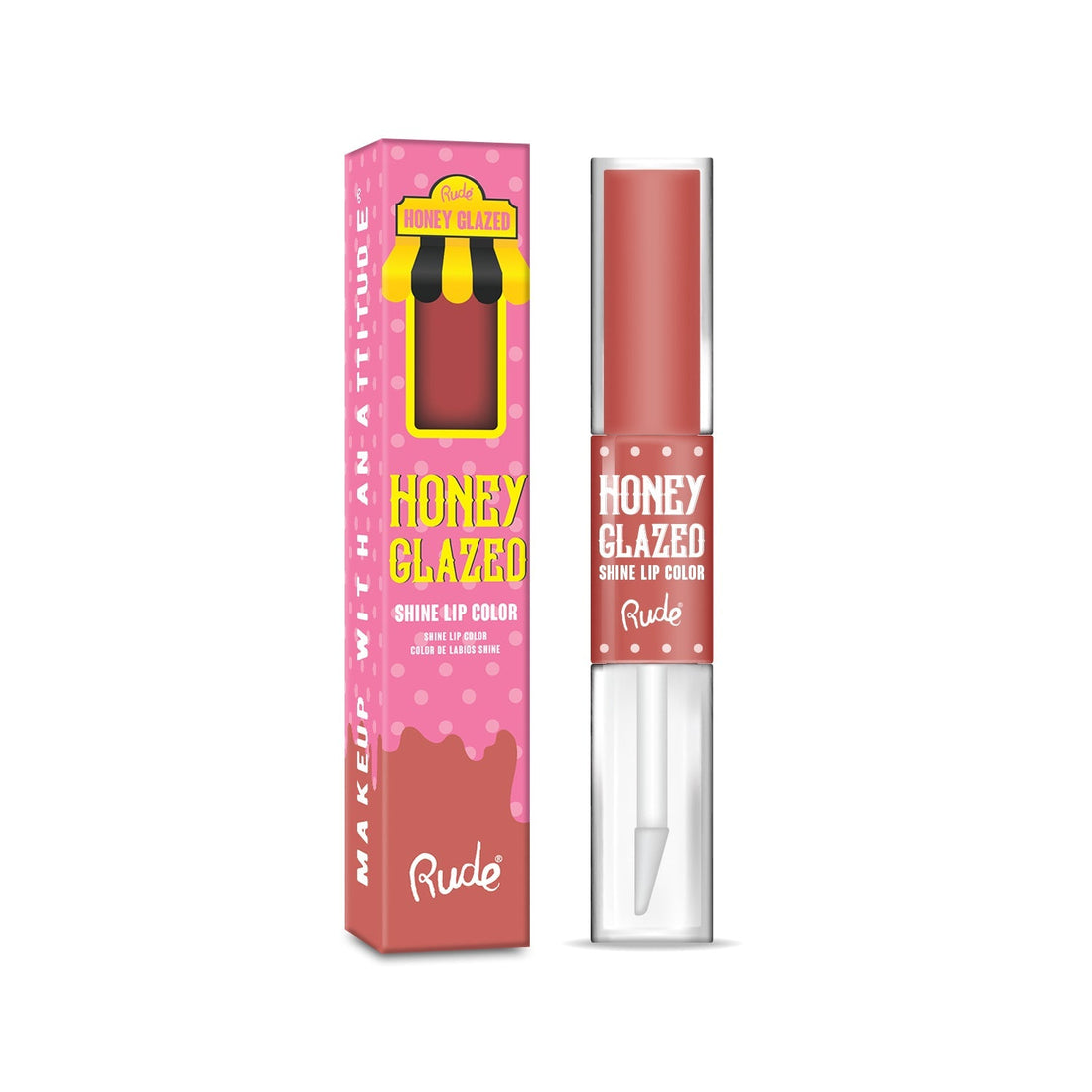 RUDE Honey Glazed Shine Lip Color - Crullers - DestGlow