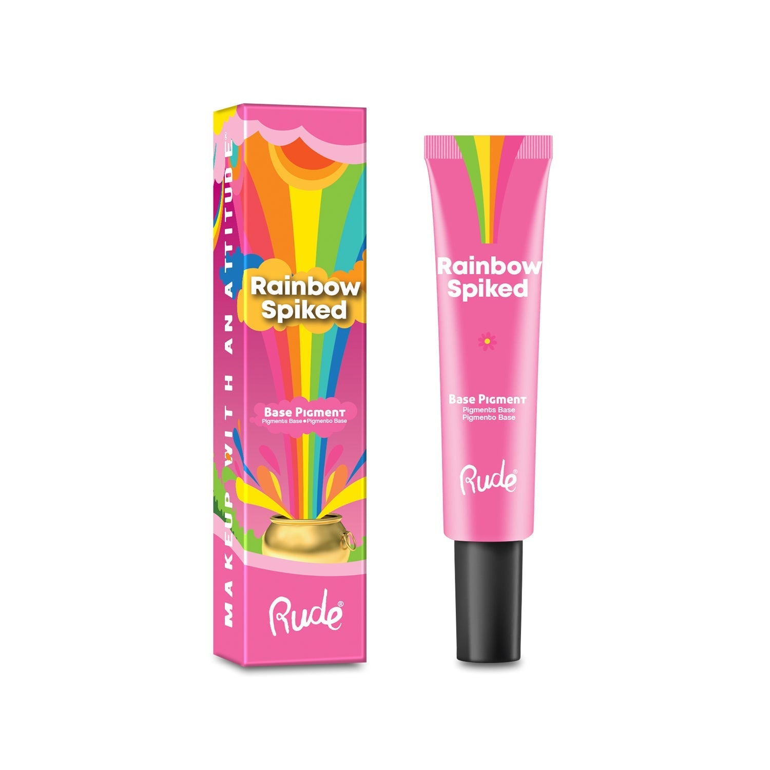 RUDE Rainbow Spiked Vibrant Colors Base Pigment - Pink - DestGlow