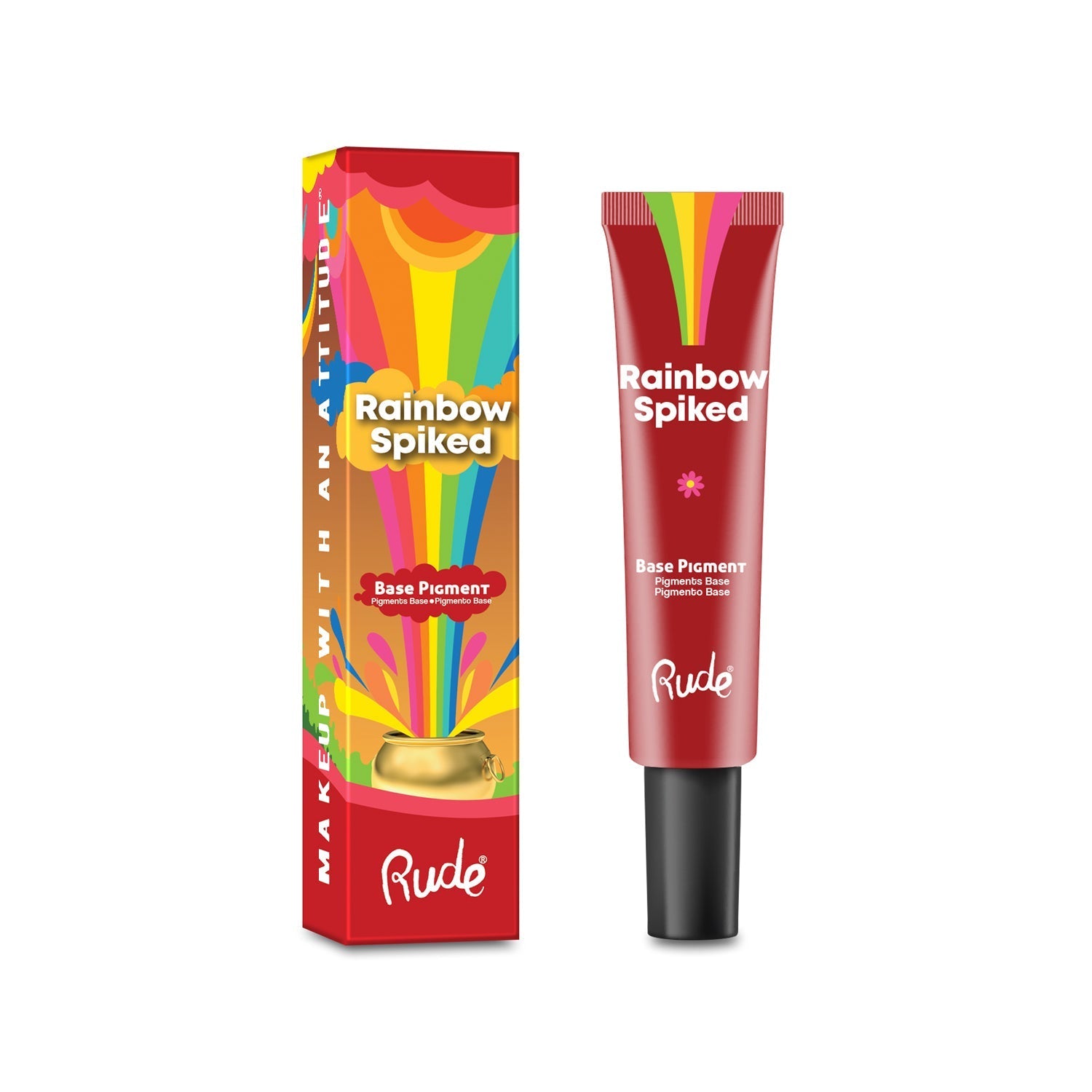 RUDE Rainbow Spiked Vibrant Colors Base Pigment - Red - DestGlow