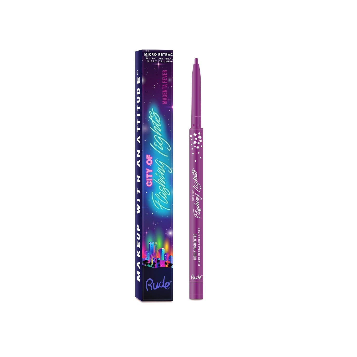 RUDE City of Flashing Lights Micro Retractable Liner by Avera Group