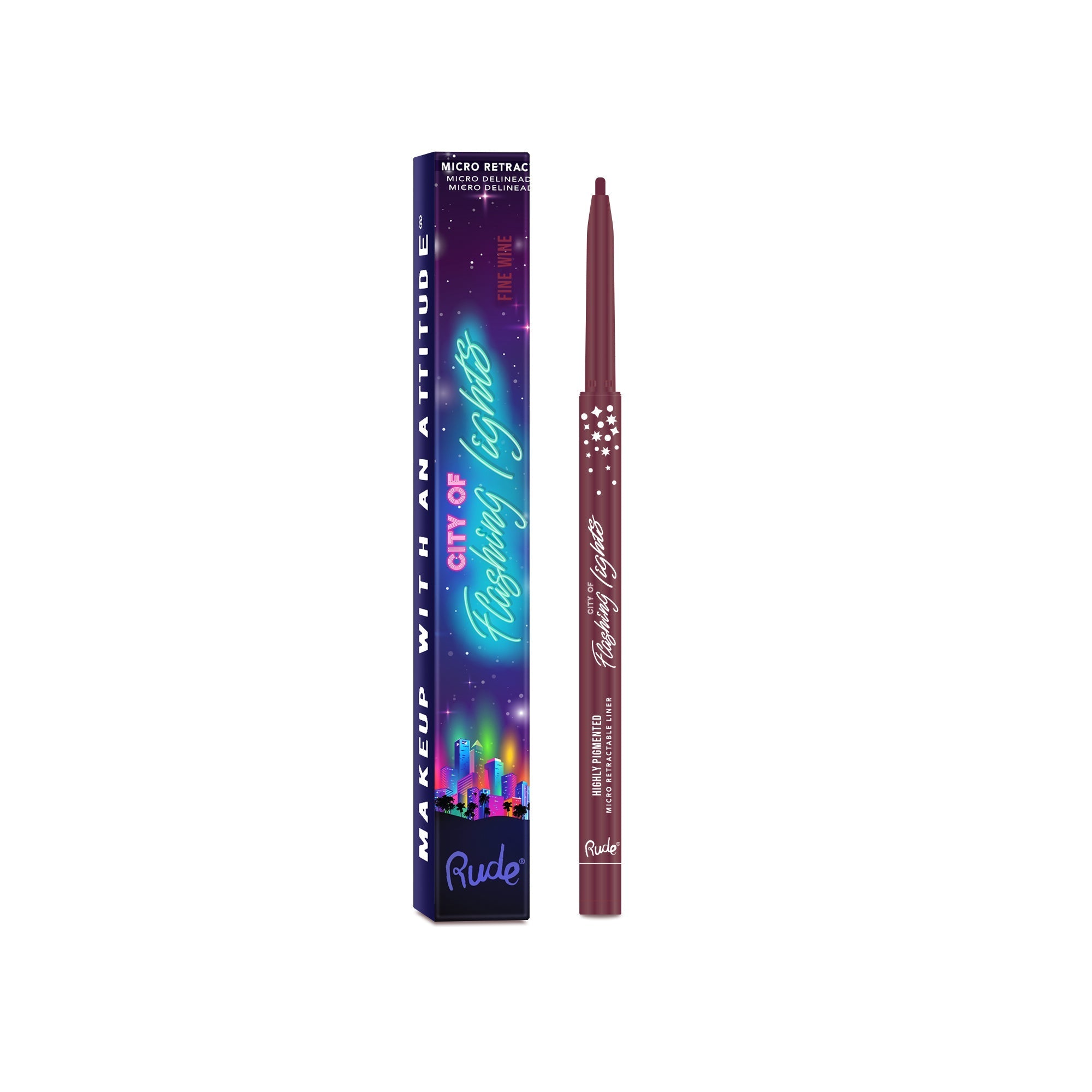 RUDE City of Flashing Lights Micro Retractable Liner by Avera Group