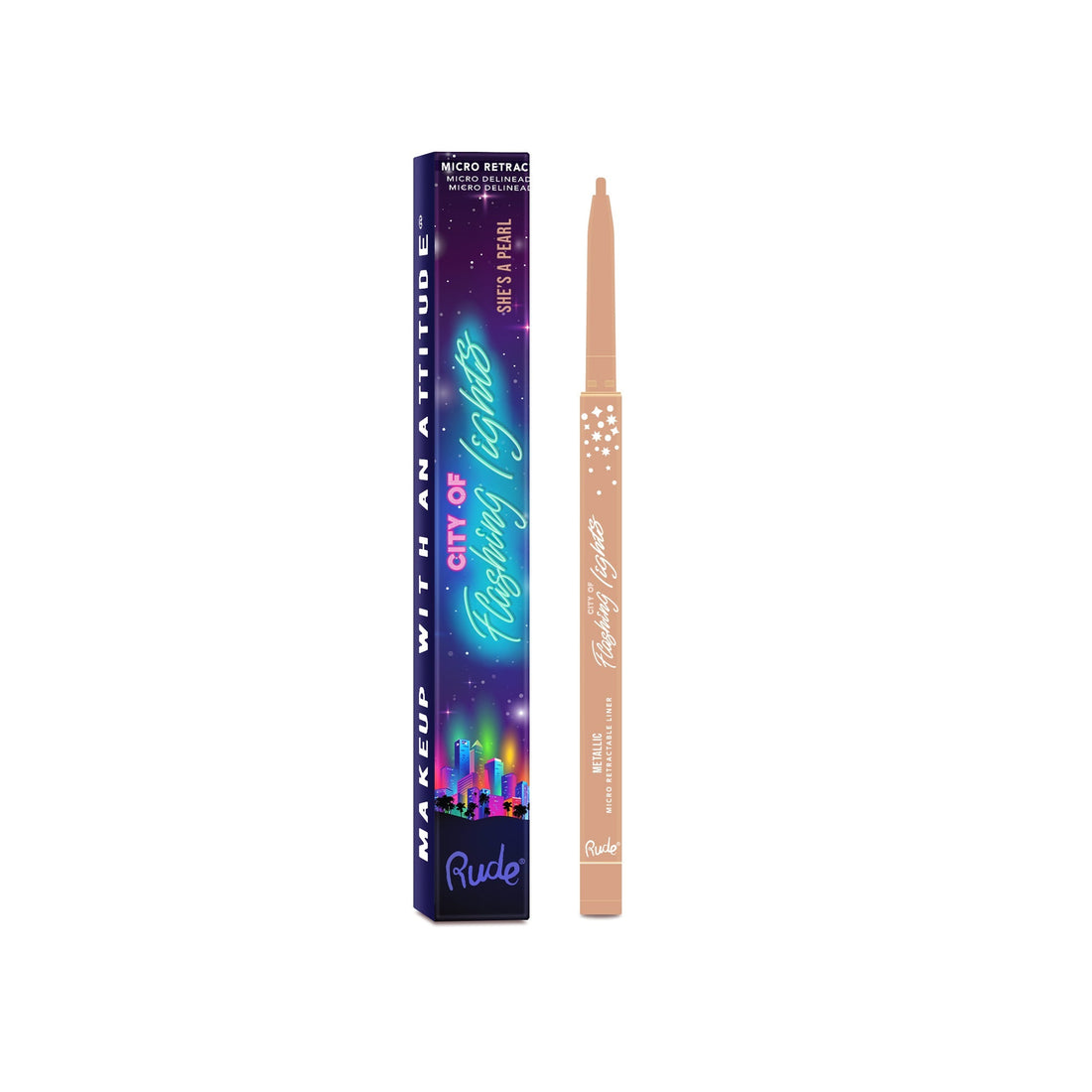 RUDE City of Flashing Lights Micro Retractable Liner by Avera Group